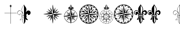 PR Compass Rose font preview